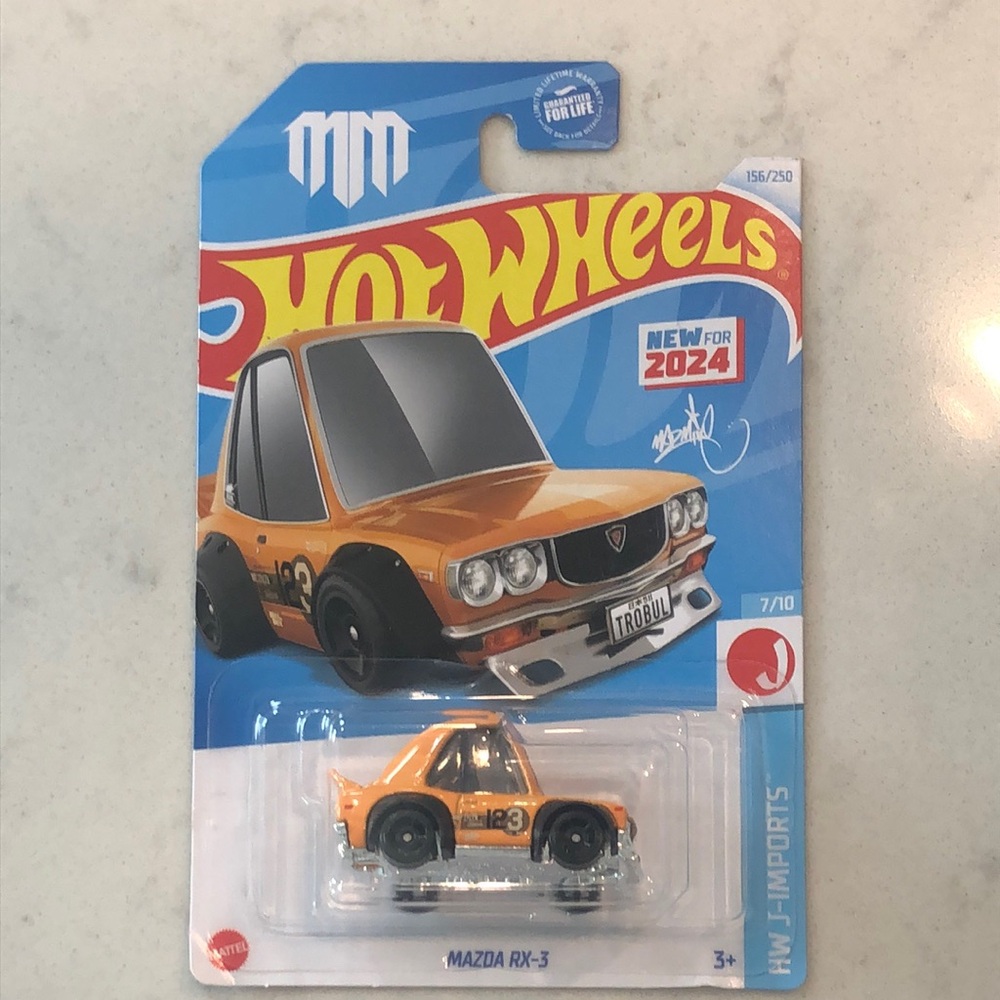 Orange Mazda RX-3 Toy Car